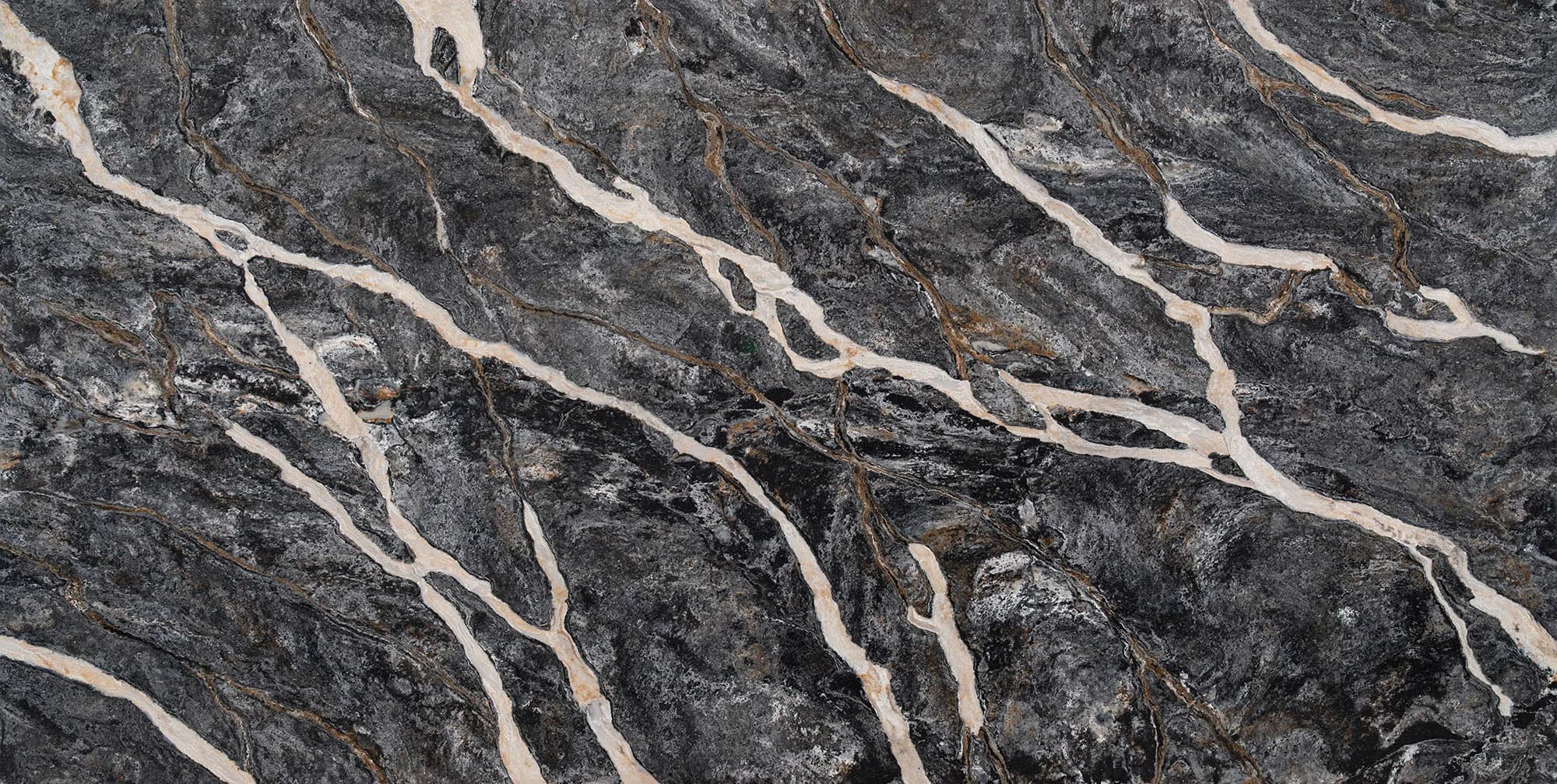 Black Belvedere slab by Lucent Quartz