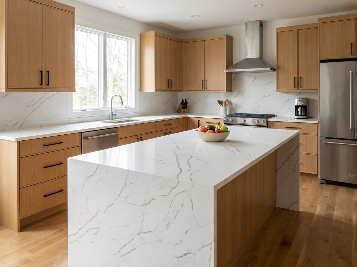 Calacatta Extra by HanStone — modern kitchen