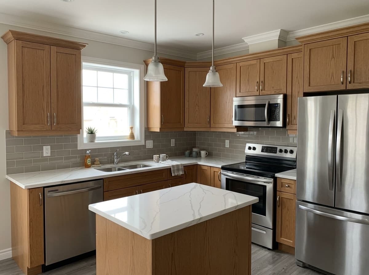 Calacatta Vena G by Lucent Quartz — second kitchen
