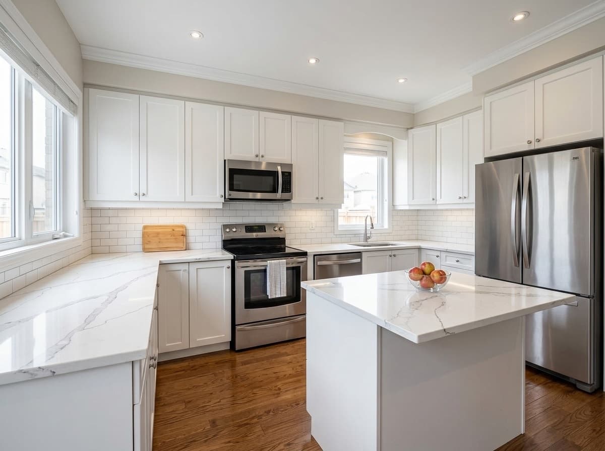 Calcutta by Lucent Quartz — everyday kitchen