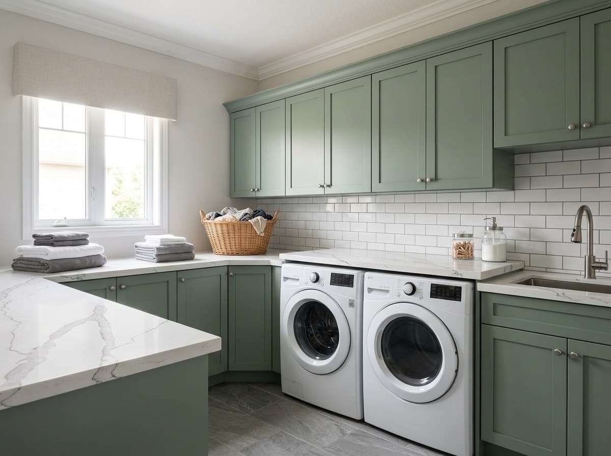 Calcutta by Lucent Quartz — laundry room