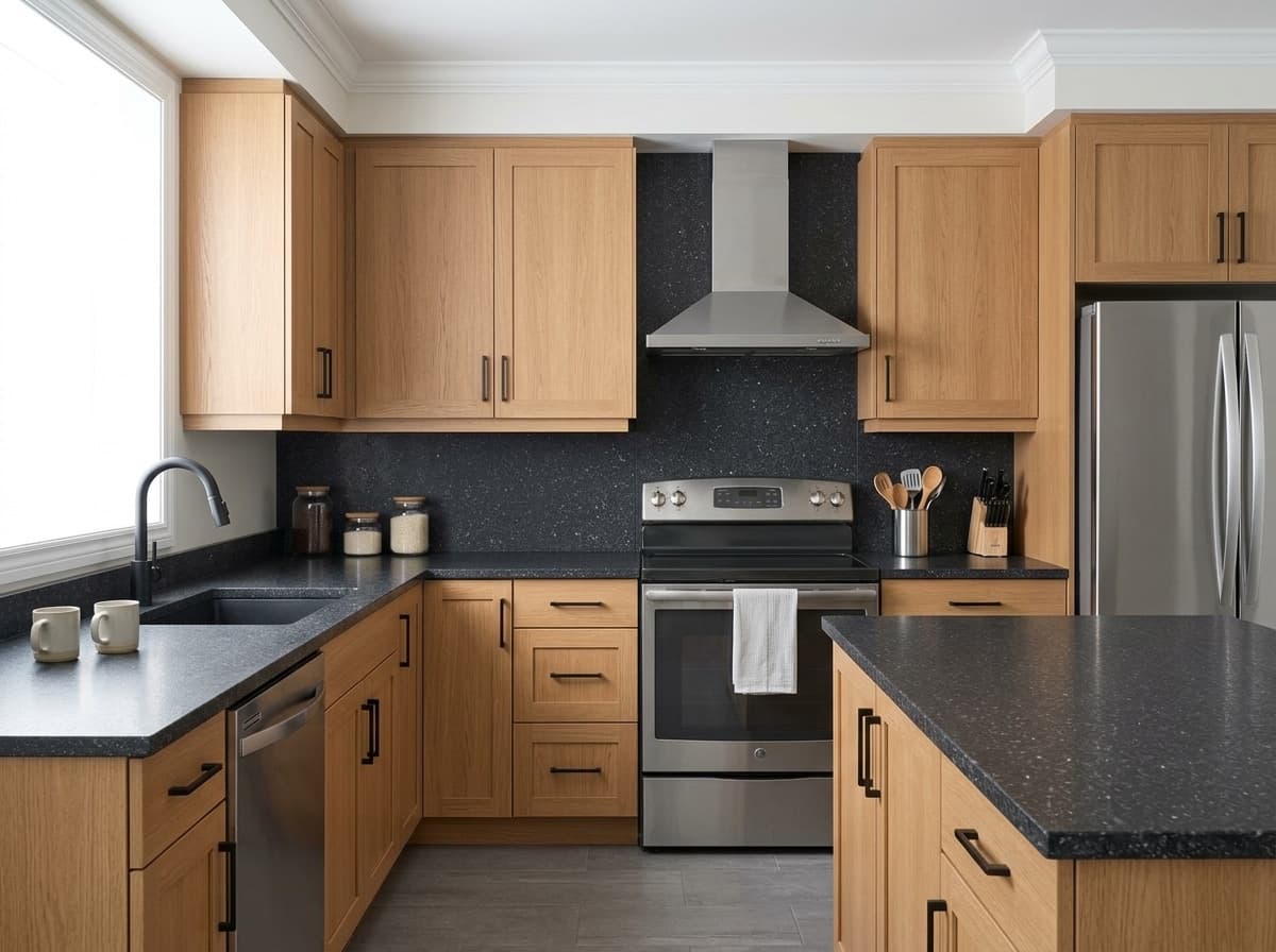 Dark Crystal by Lucent Quartz — modern kitchen