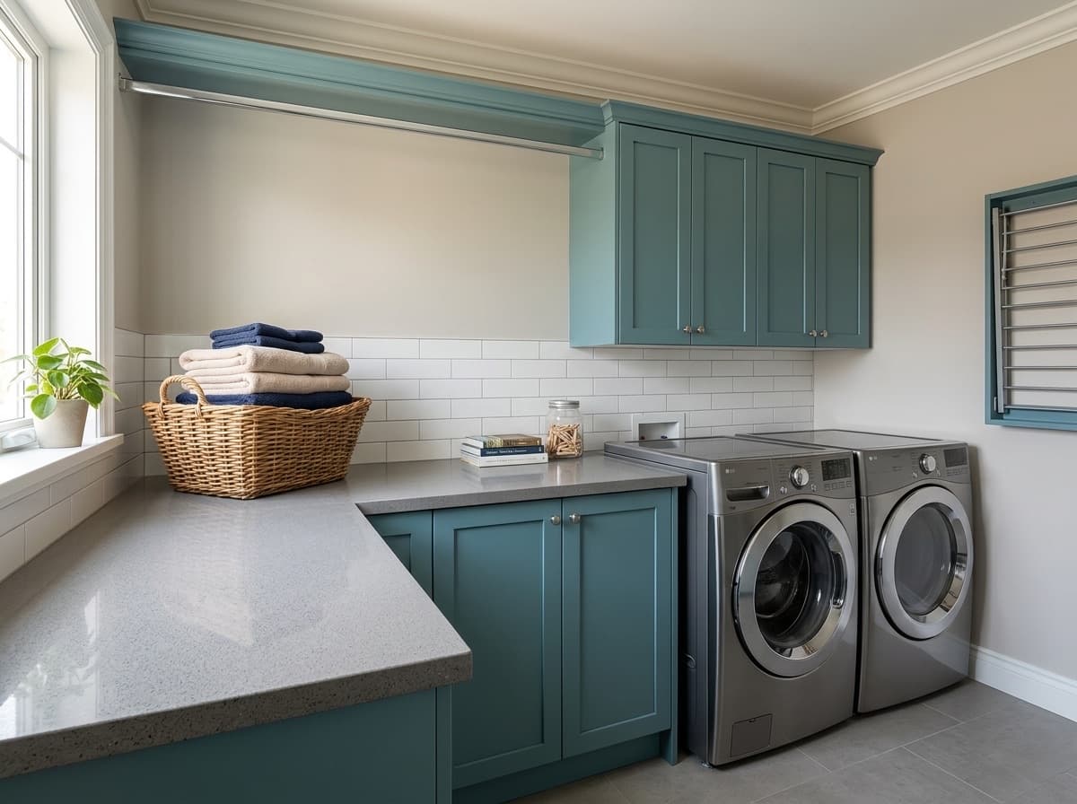 Eclipse Grey by Lucent Quartz — laundry room