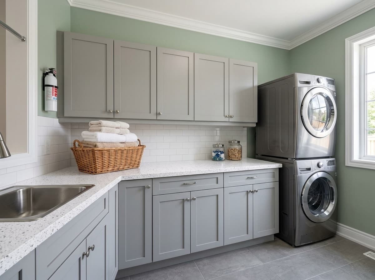 Neige by Lucent Quartz — laundry room