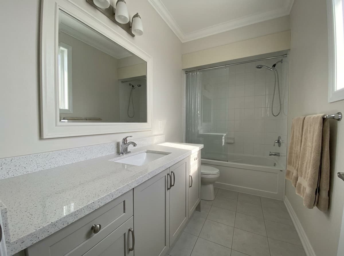 Ocean Foam by Lucent Quartz — bathroom vanity