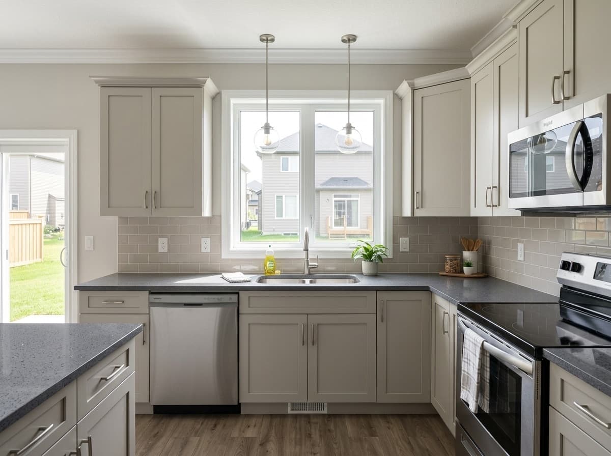 Silver Sparkle by Lucent Quartz — second kitchen