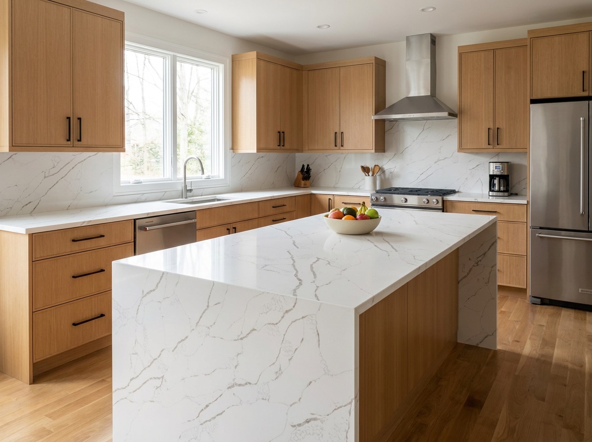 Calacatta Extra by HanStone — modern kitchen