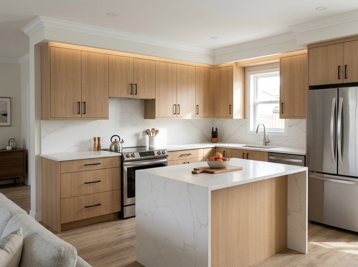 Calacatta Mont by HanStone — modern kitchen