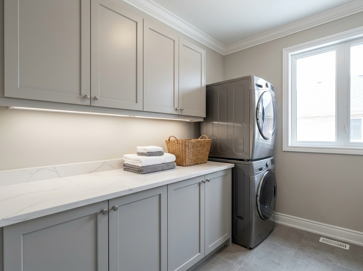 Calacatta Mont by HanStone — laundry room