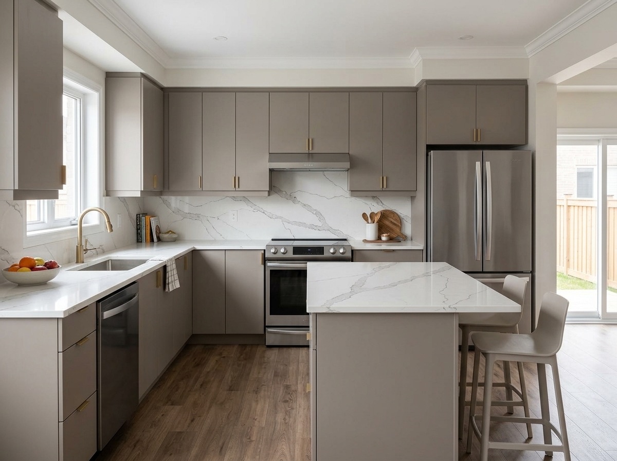 Calcutta by Lucent Quartz — modern kitchen