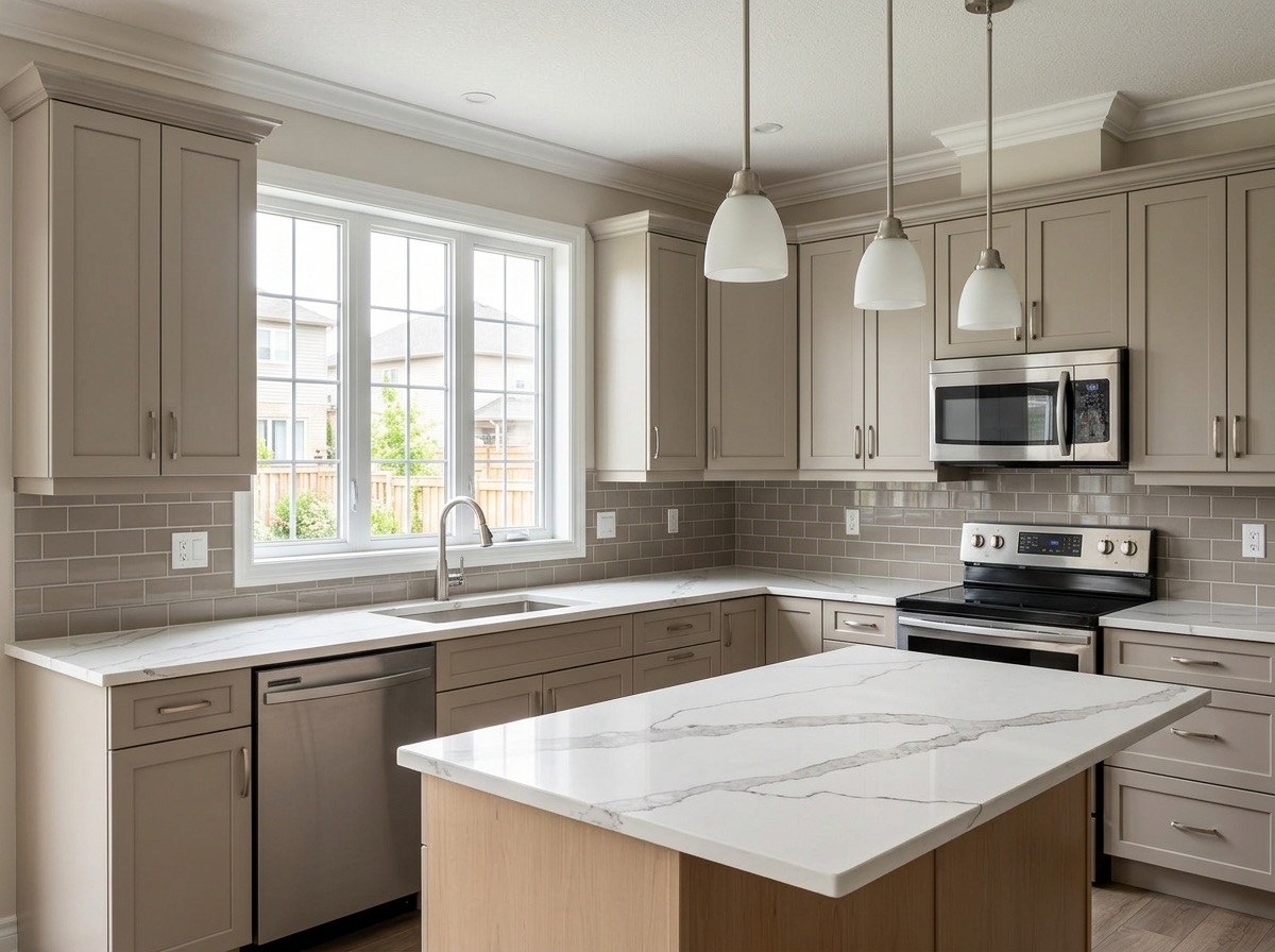 Calcutta by Lucent Quartz — second kitchen