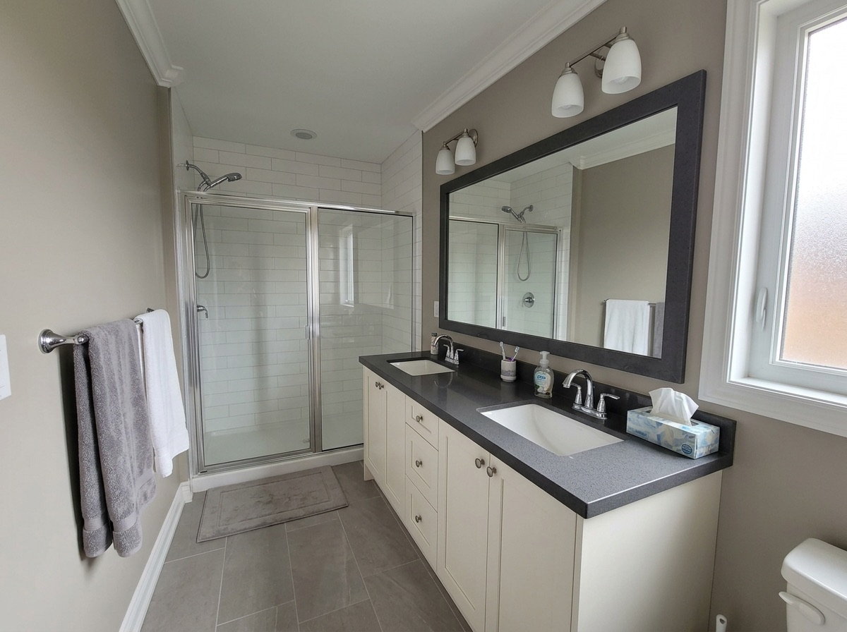 Concrete by Lucent Quartz — bathroom vanity