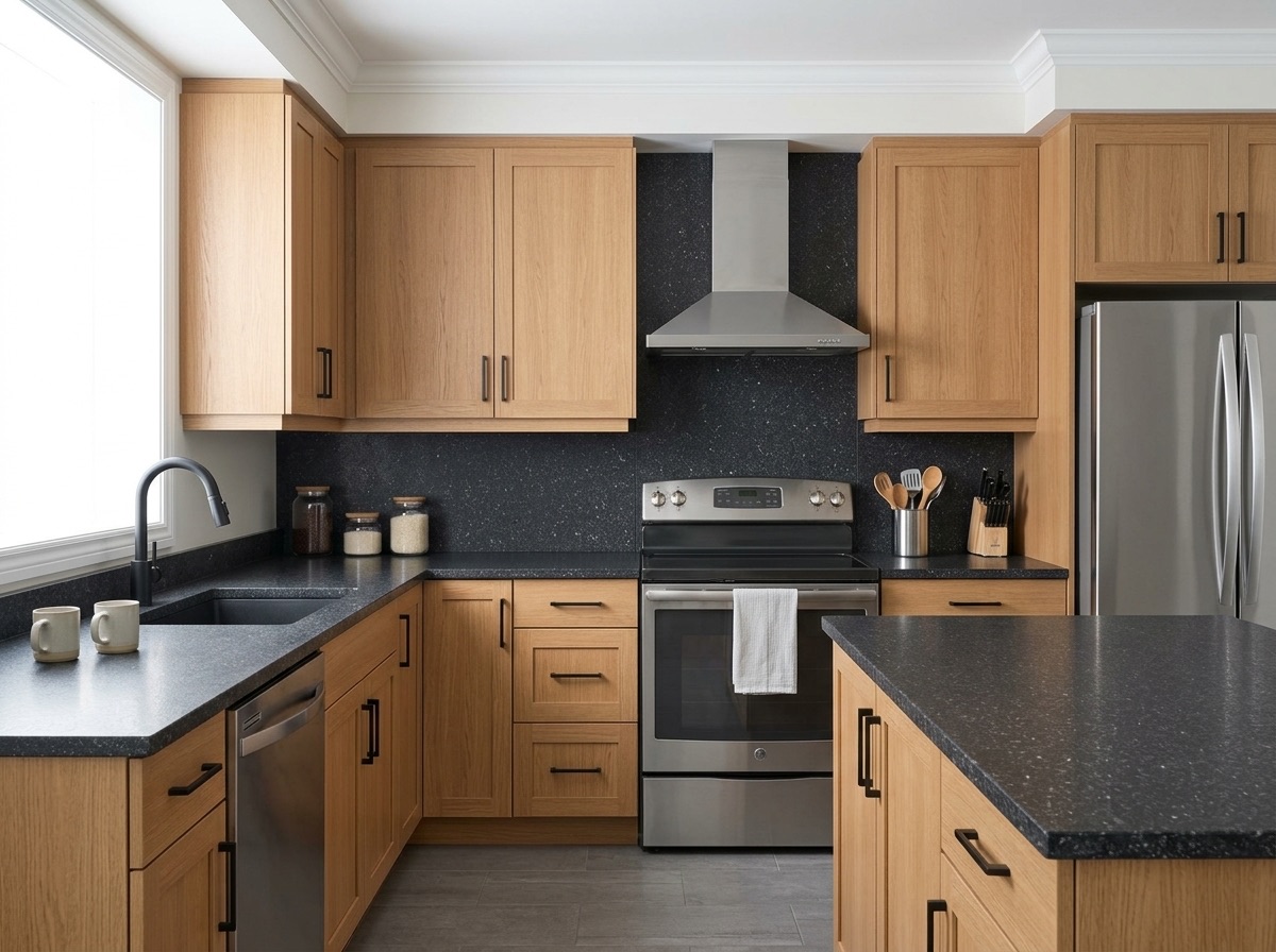 Dark Crystal by Lucent Quartz — modern kitchen
