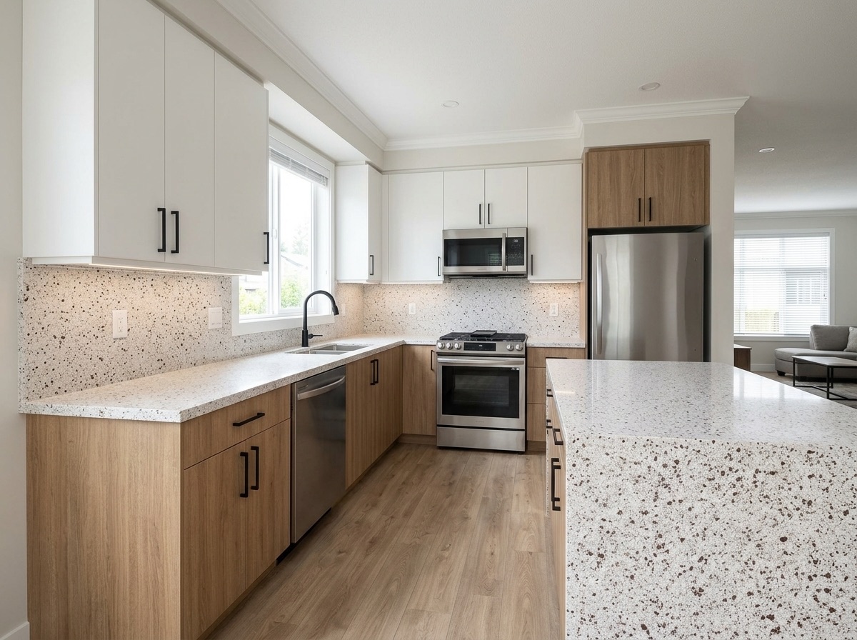 Droplets by Lucent Quartz — modern kitchen