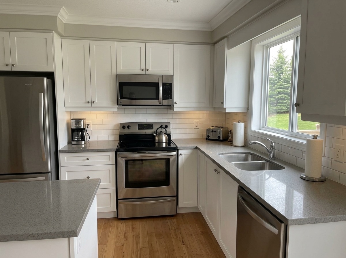 Eclipse Grey by Lucent Quartz — everyday kitchen