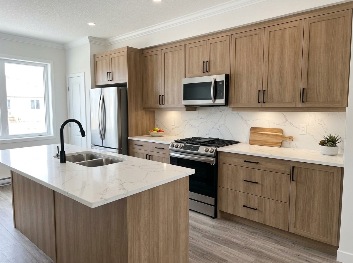 Fume Grise by Lucent Quartz — modern kitchen