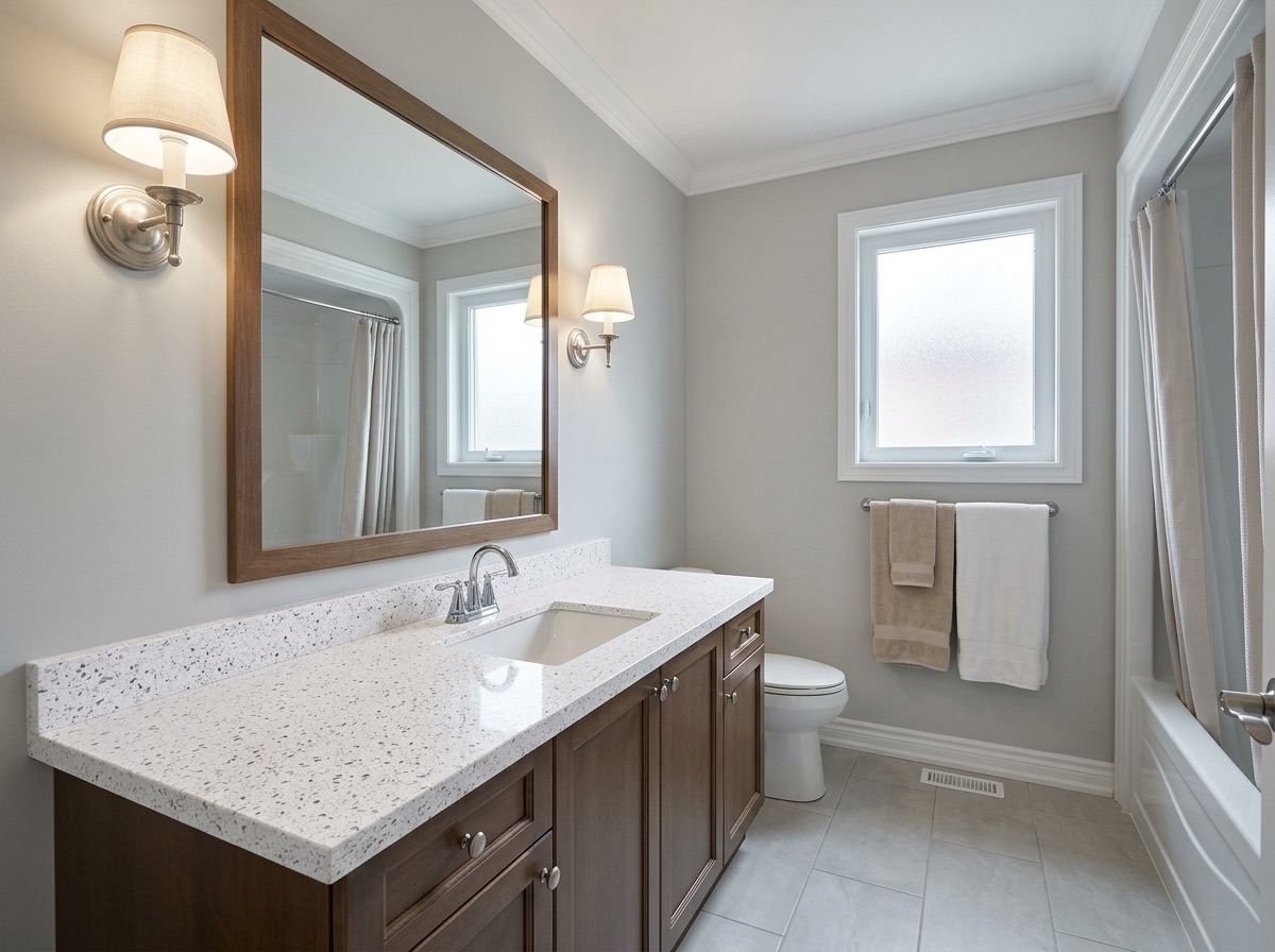 Neige by Lucent Quartz — bathroom vanity