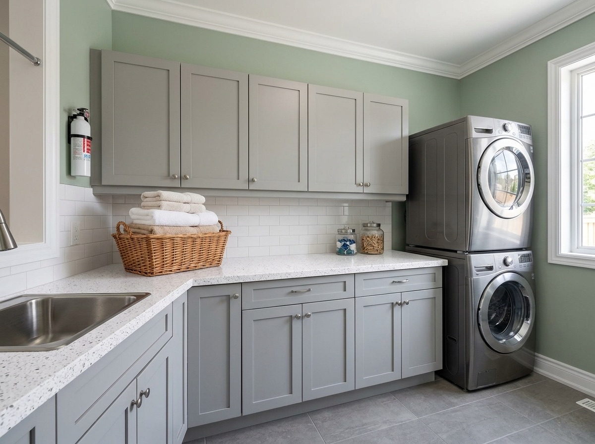 Neige by Lucent Quartz — laundry room