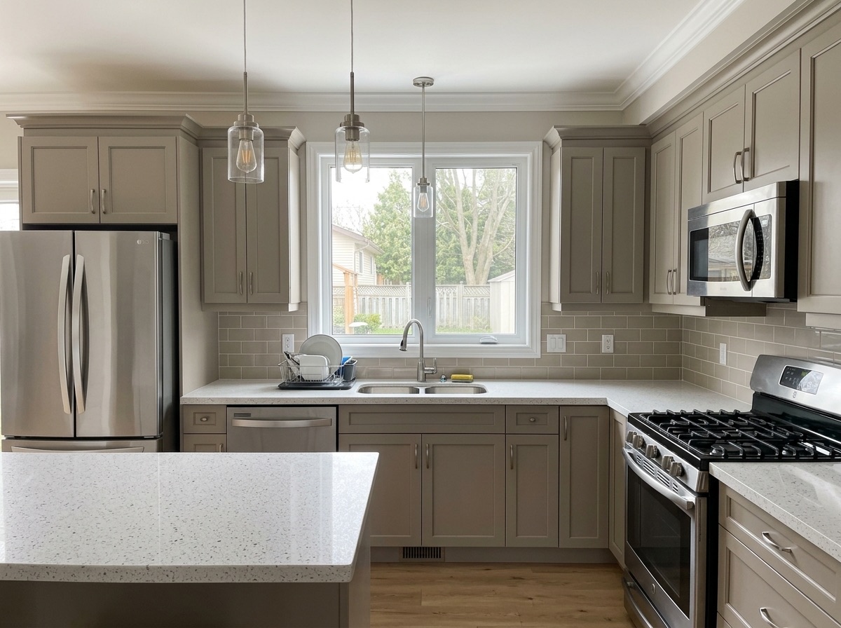 Neige by Lucent Quartz — second kitchen