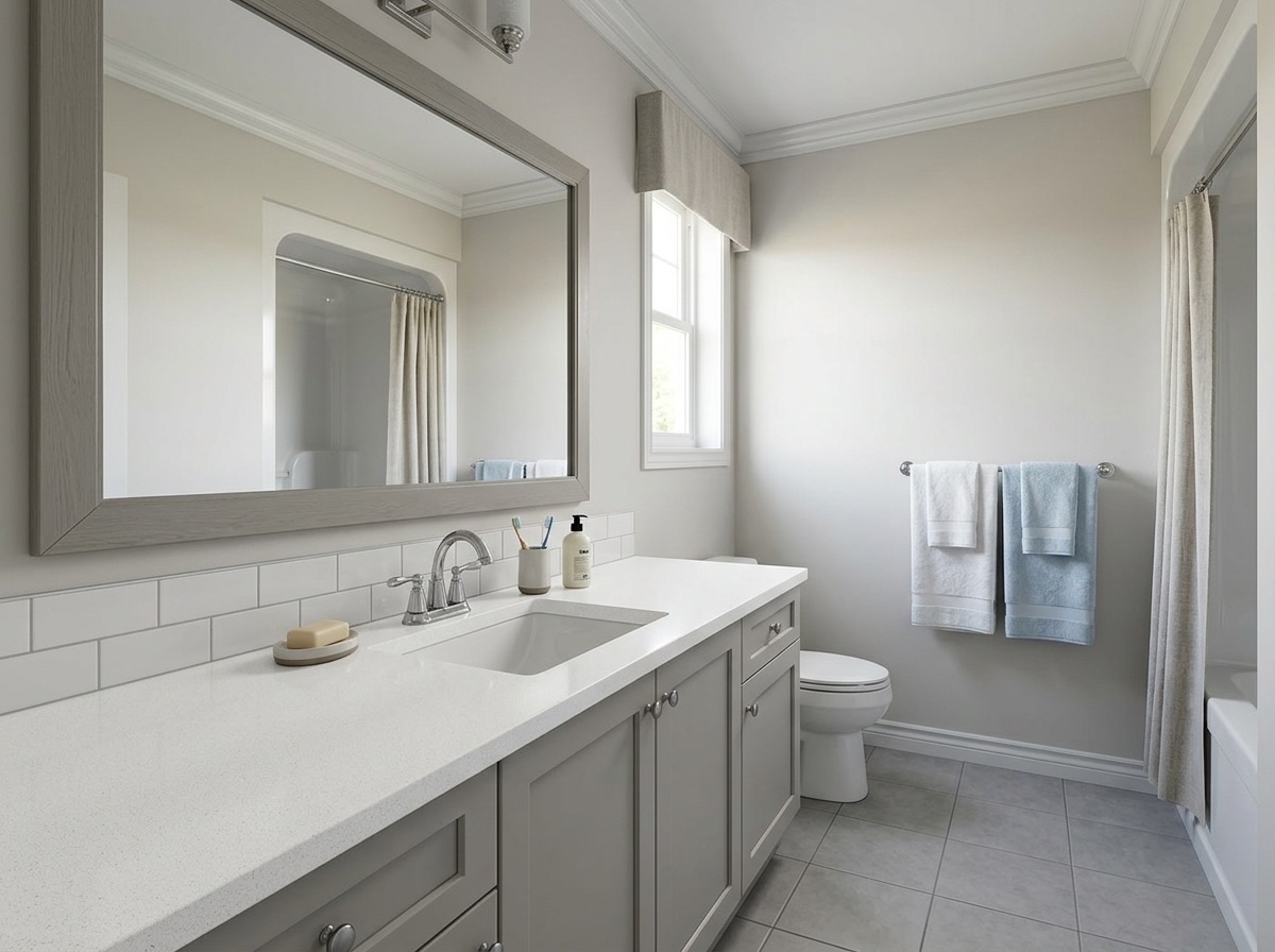Pure White by Lucent Quartz — bathroom vanity