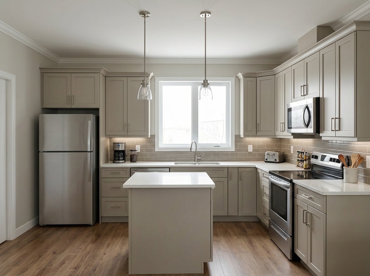 Pure White by Lucent Quartz — second kitchen