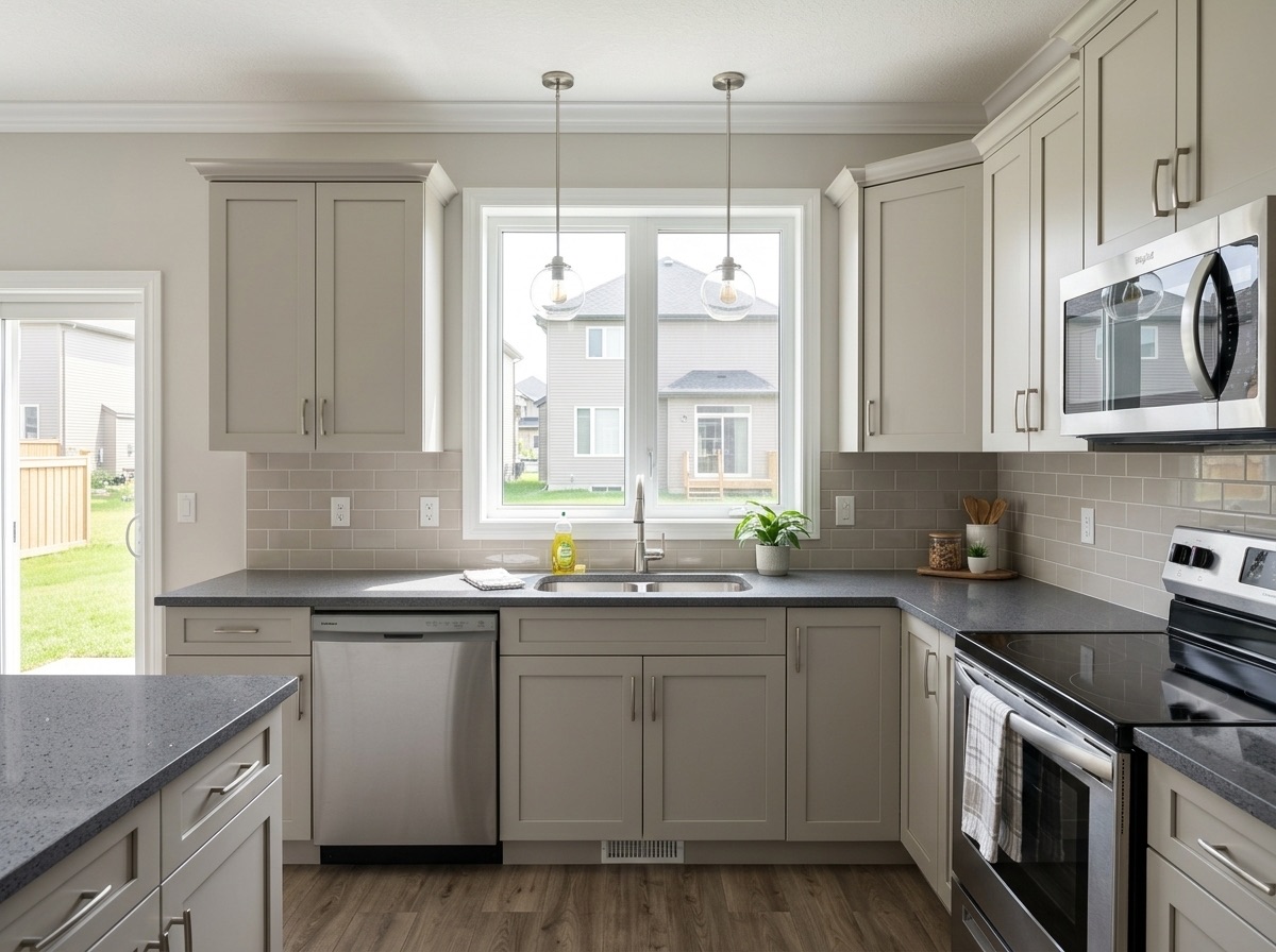 Silver Sparkle by Lucent Quartz — second kitchen