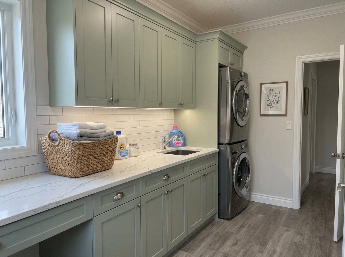 Statuario Intenso by Lucent Quartz — laundry room