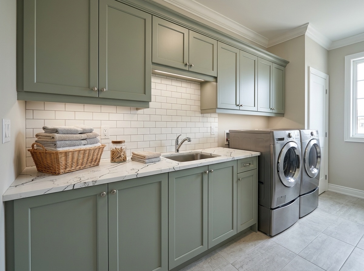 Statuario Massa by Lucent Quartz — laundry room