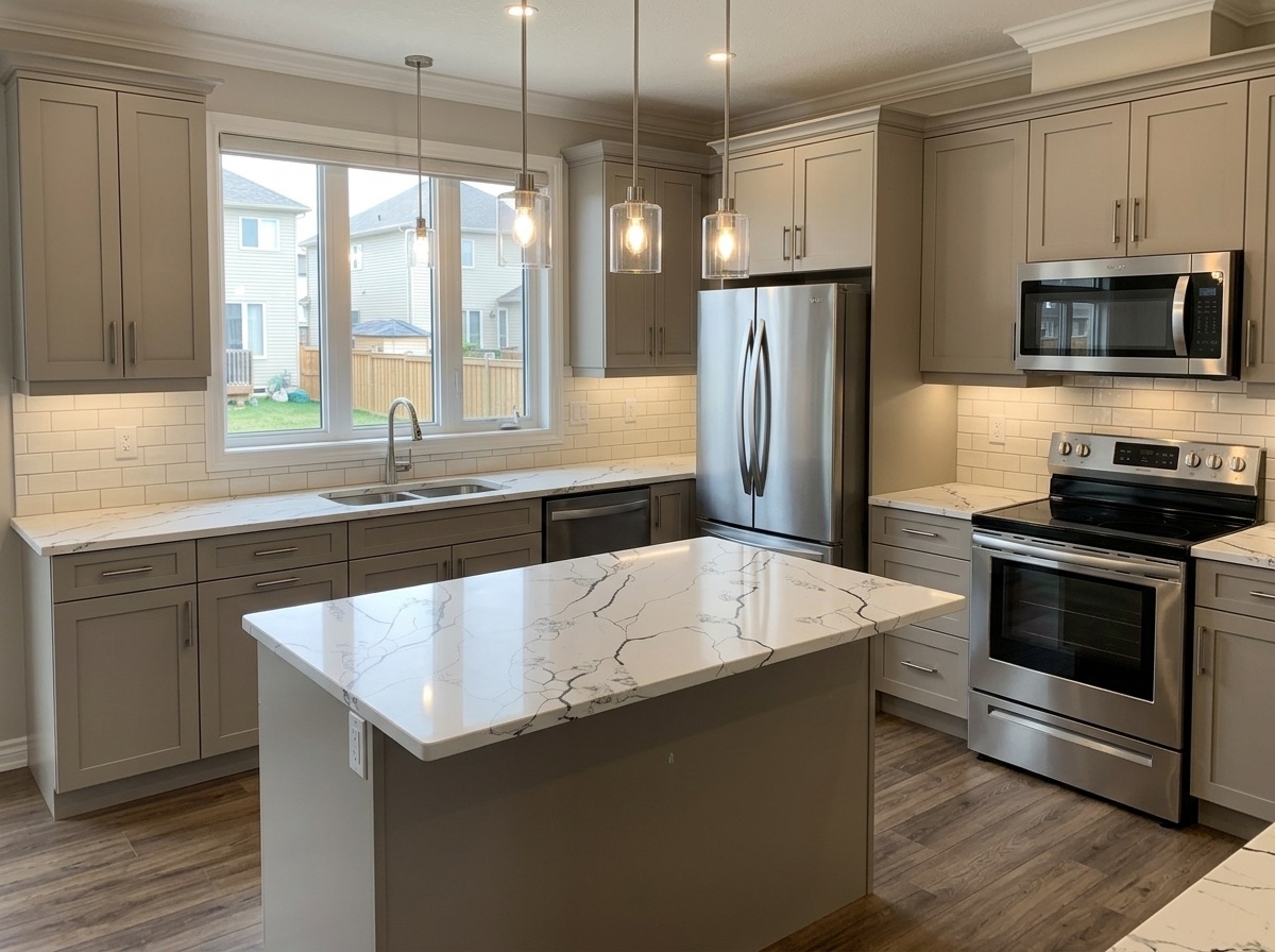 Statuario Massa by Lucent Quartz — second kitchen