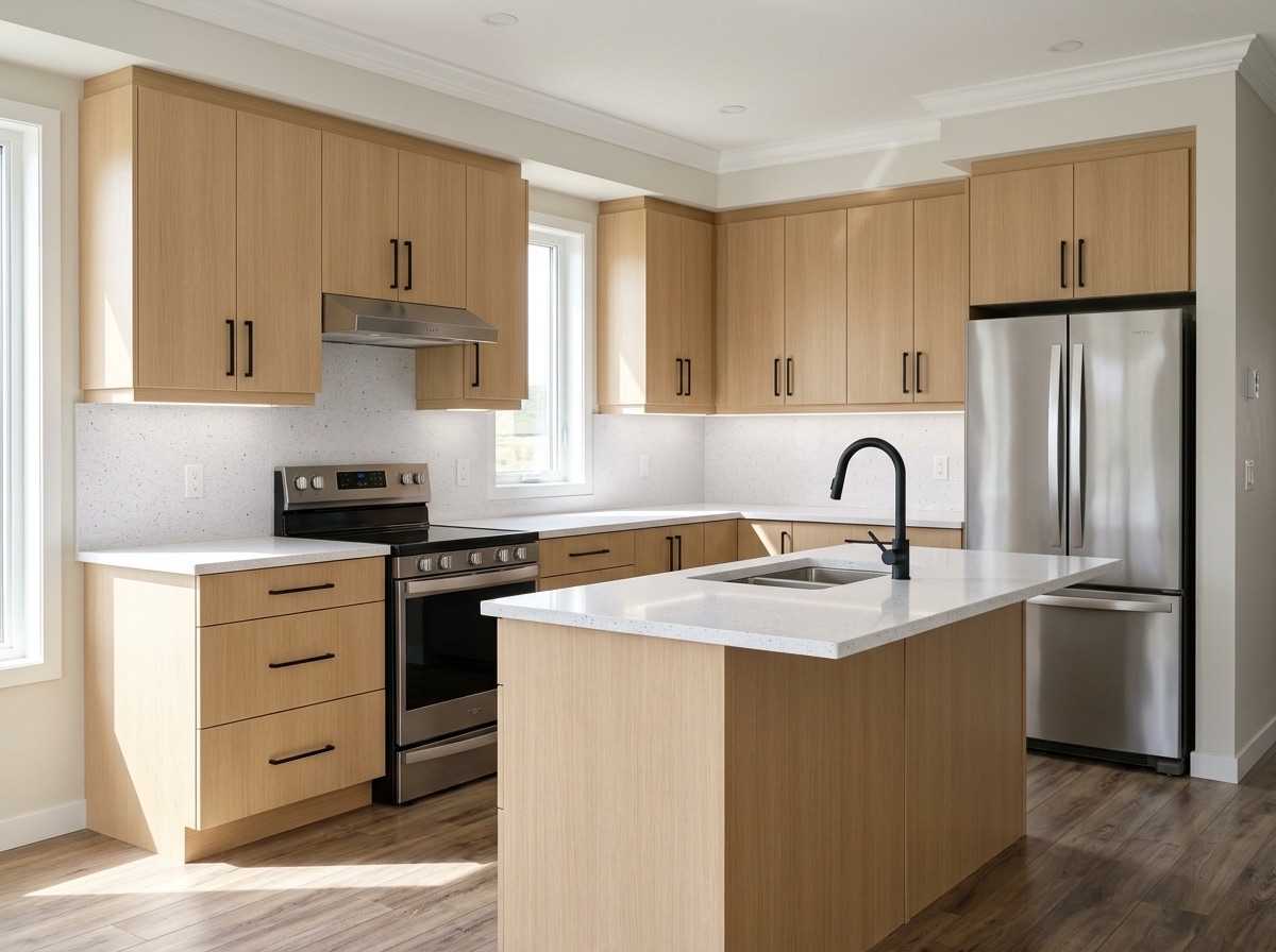 White Night by Lucent Quartz — modern kitchen