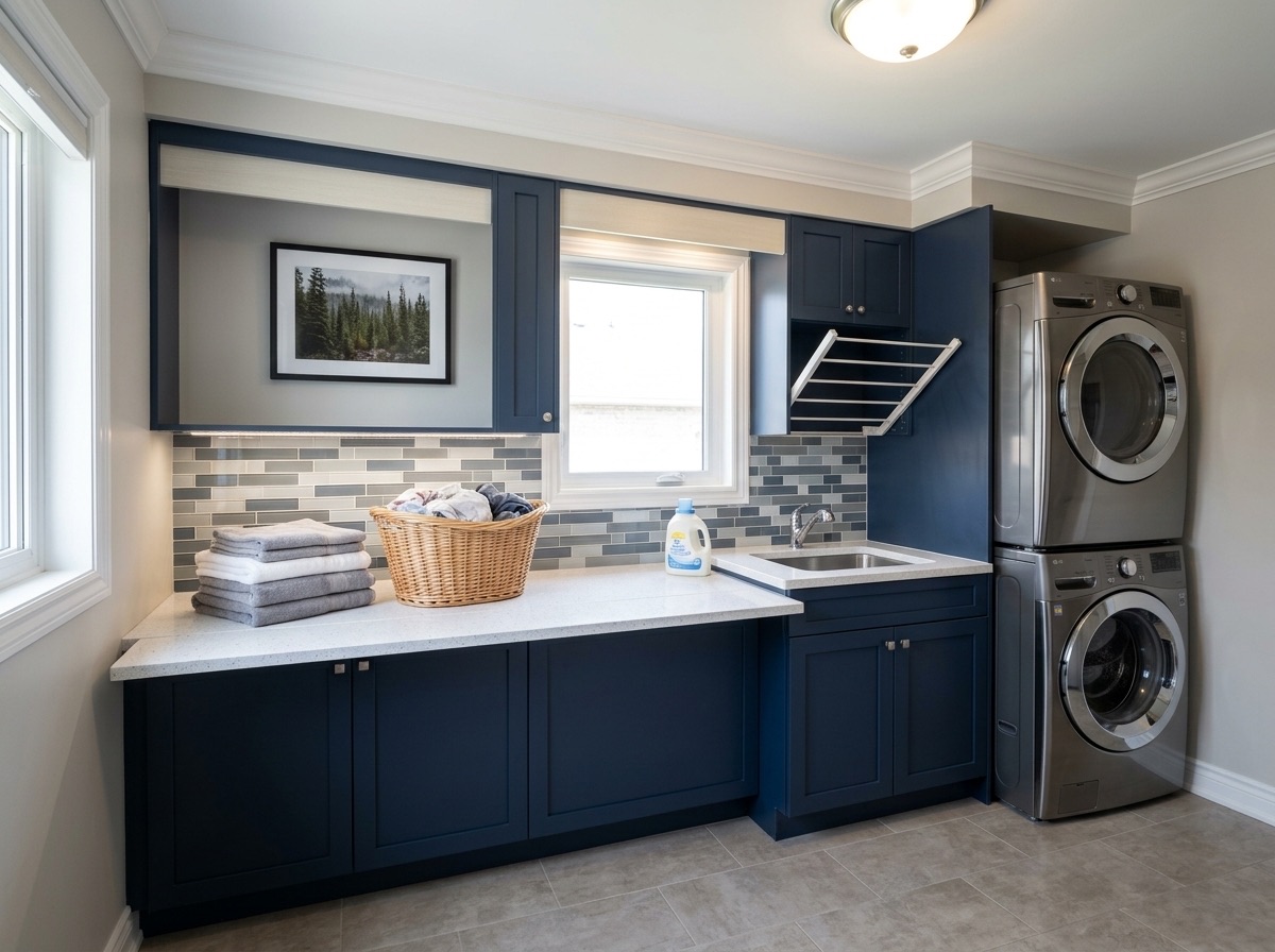 White Night by Lucent Quartz — laundry room