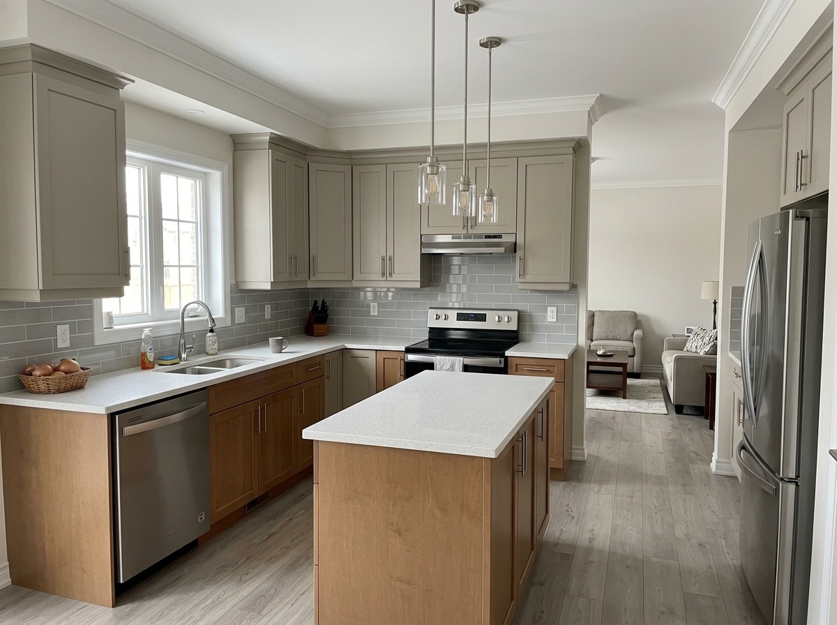 White Night by Lucent Quartz — second kitchen